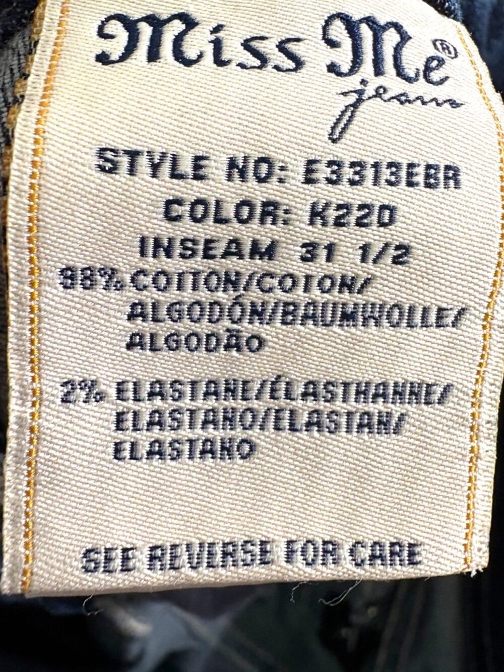 Miss Me Wing Embellished Mid Rise Easy Boot Jeans Size 30 - Picture 11 of 11